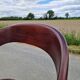 Chaise Baumann gondole en bois et cannage
