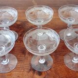 6 Baccarat crystal champagne glasses