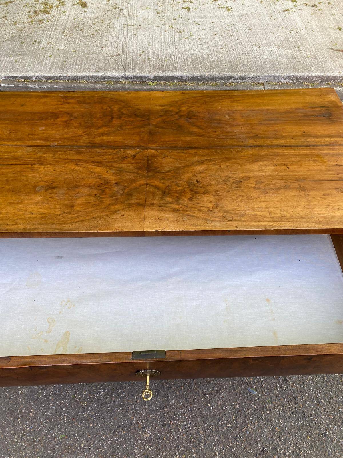 Vintage Louis Philippe walnut commode from the 19th century.