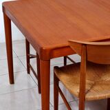 Extendable dining table in teak by H. W. Klein for Bramin Mobler