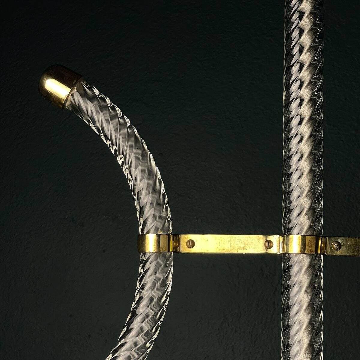 Lustre Lyre Murano by Ercole Barovier for Barovier and Toso, 1940s.