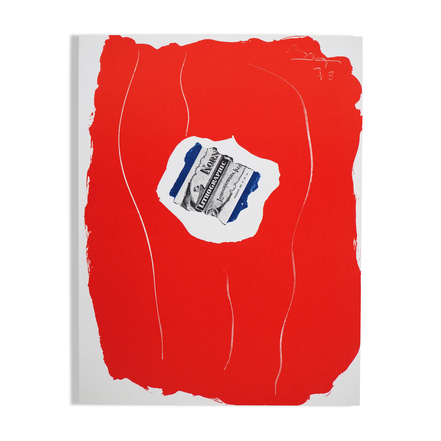 Robert motherwell: red composition - original lithograph