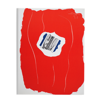 Robert motherwell: red composition - original lithograph