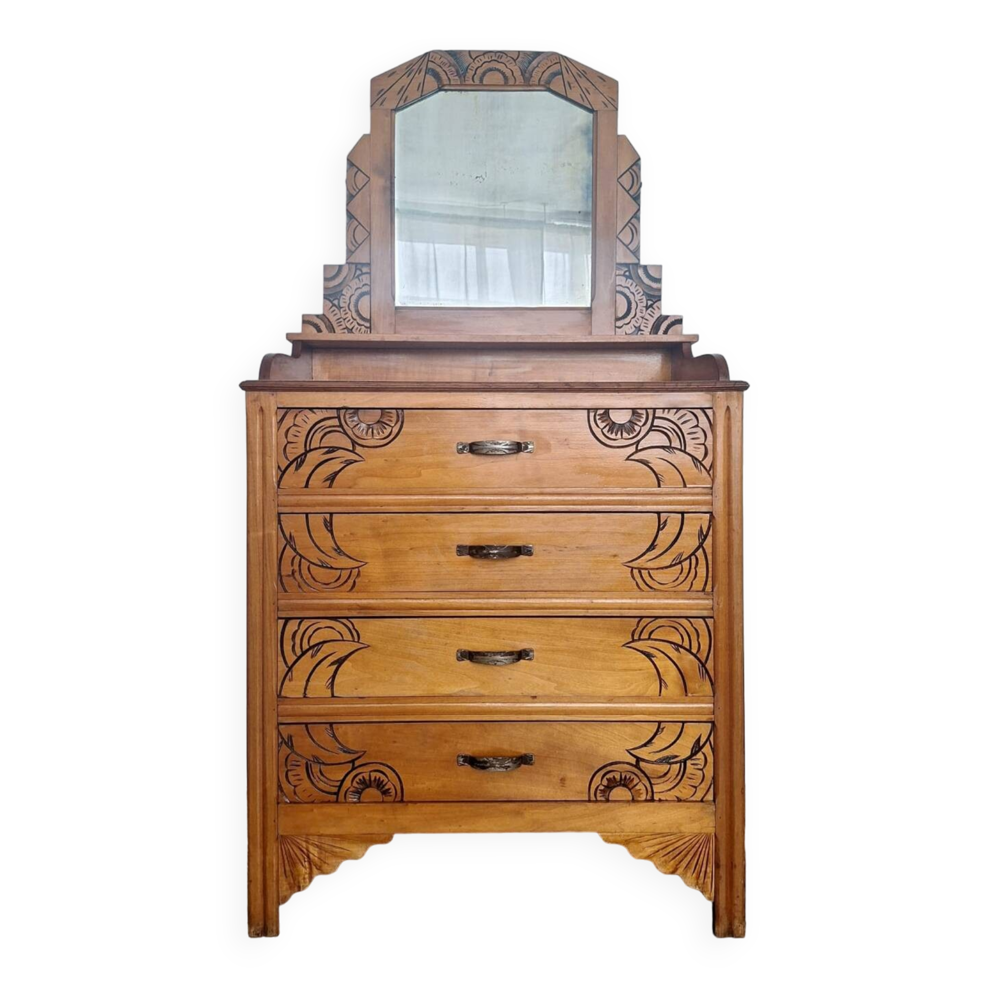 Art Deco dressing table, vintage antique furniture