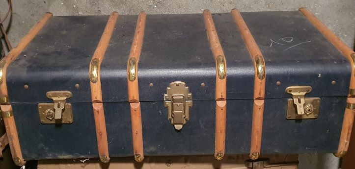 Black wooden trunk