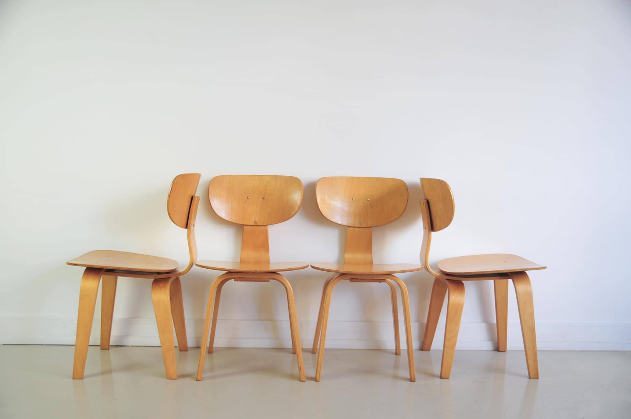 set x4 dining chairs Pastoe SB02