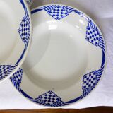 4 deep plates from Moulin des Loups et Hamage, Pantin model 211233