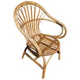 3 rattan armchairs from the 60'S