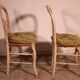 2 chaises paillées en bois polychrome