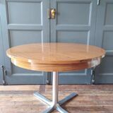 Vintage round table with extensions 1970