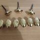 Set of brass door handles