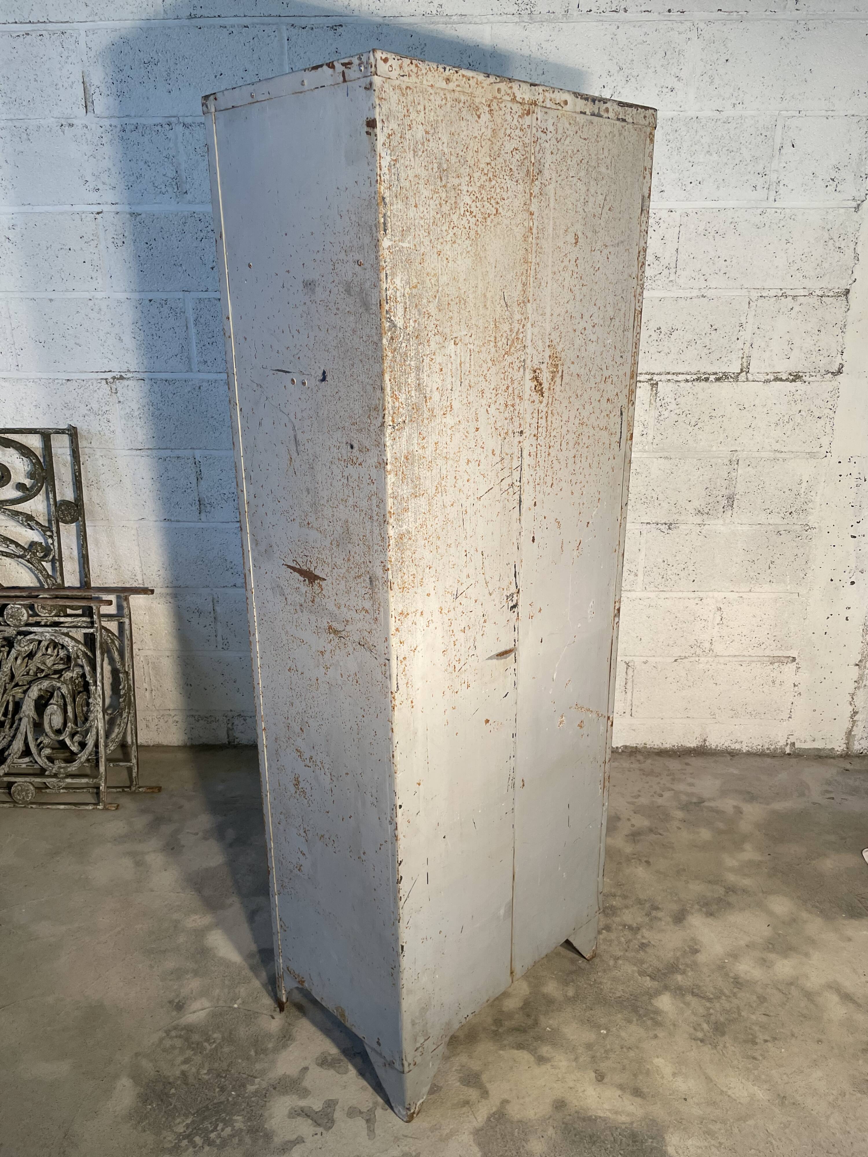 Industrial style metal locker cloakroom