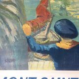 Original poster "Mont Saint-Michel" Marin, Sailing 62x100cm 1947