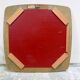 Vintage wooden wall mirror – dark green, 1970s