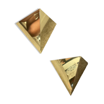 Pair of Glashütte Limburg wall lights from the 1970s