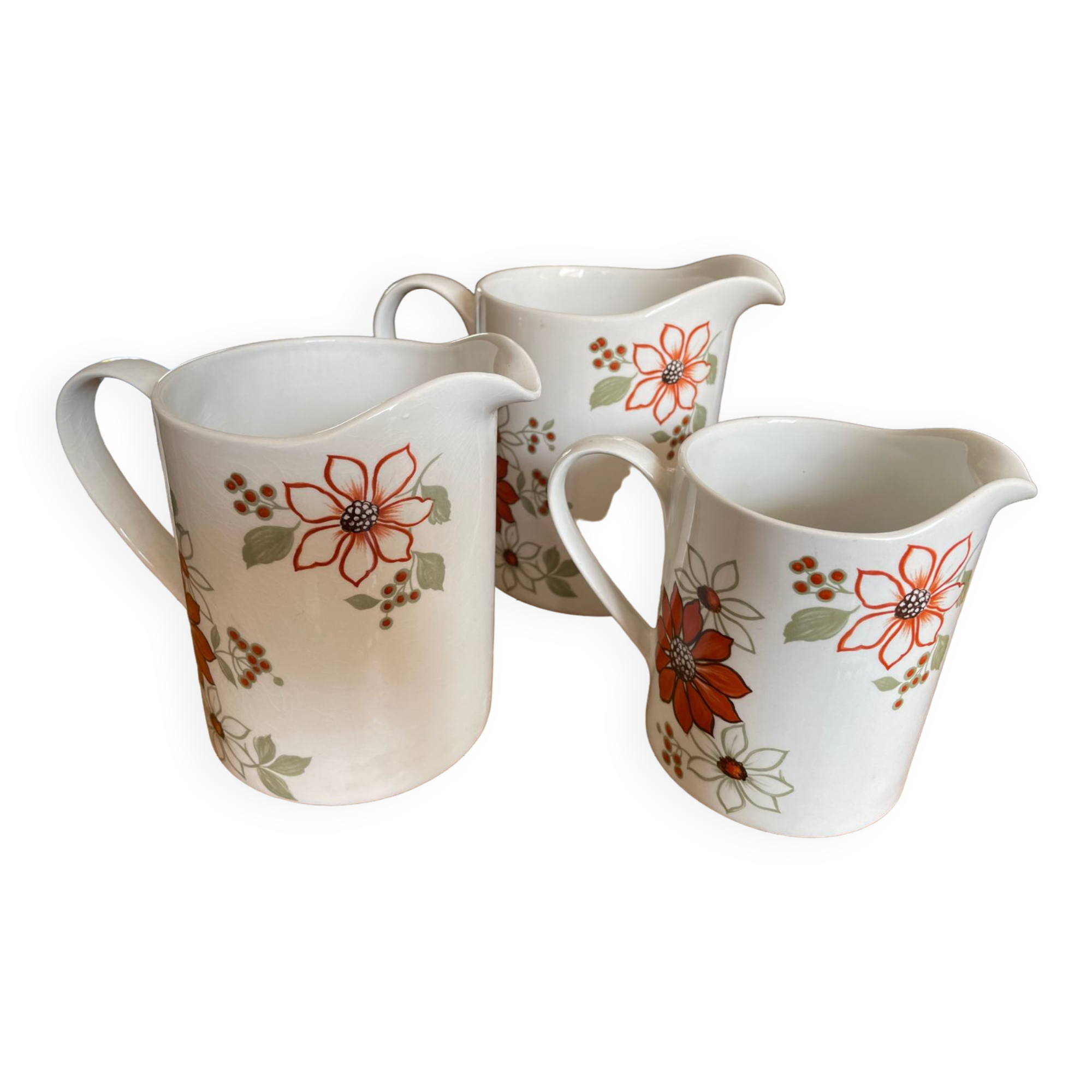 Set 3 pichets myott "bermida" staffordshire england