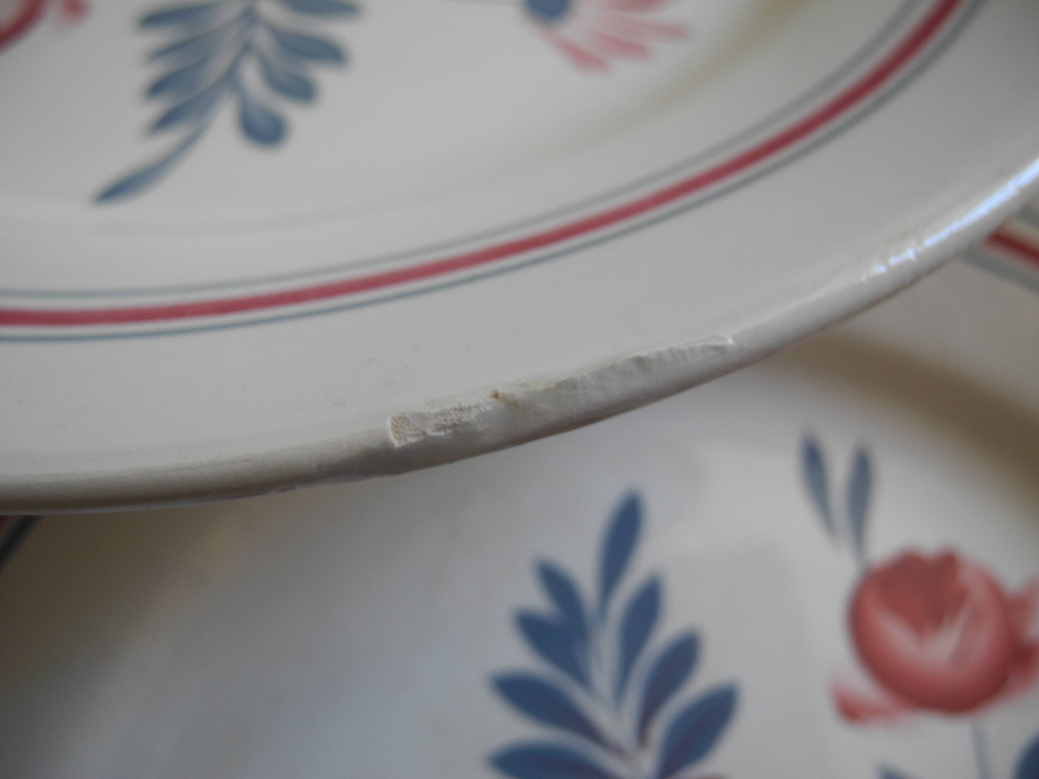 6 vintage Céranord St Amand flat plates from the 50s