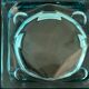 Ashtray paved in blue glass