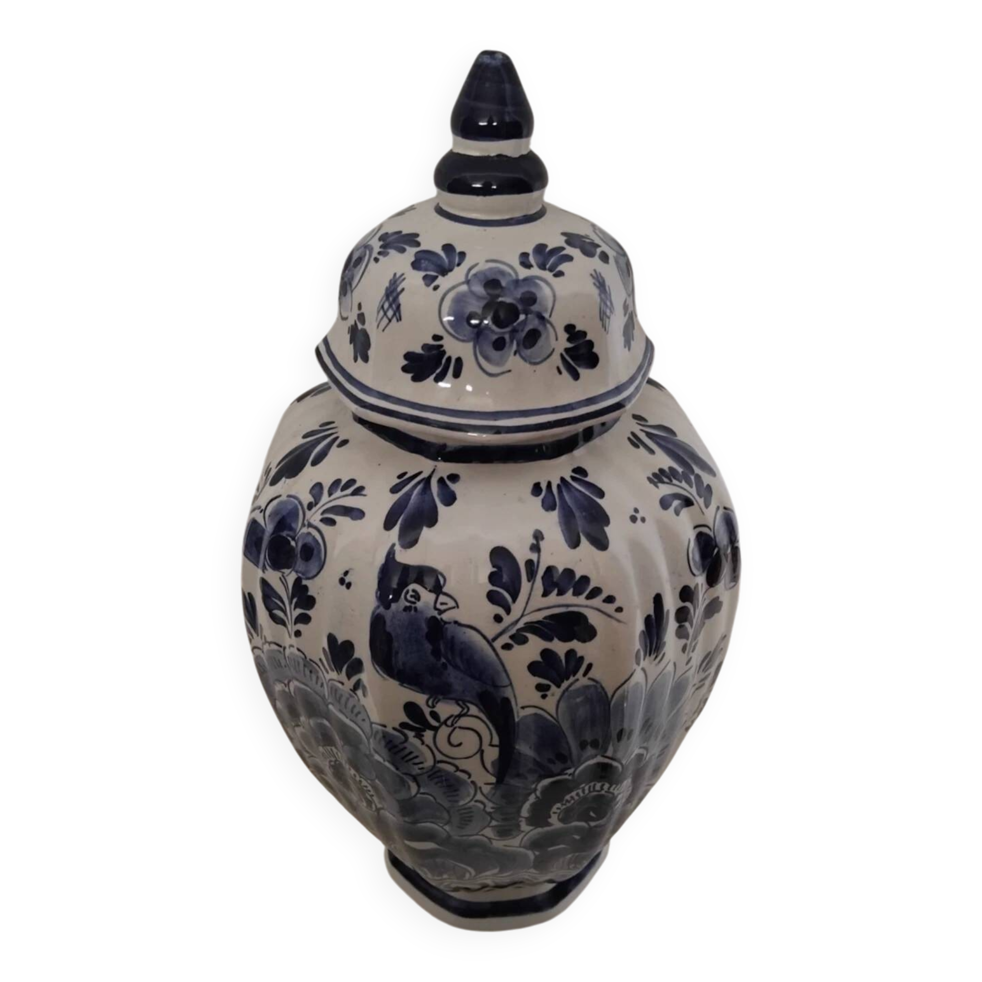 Vintage Delft Vase/Potiche, Hand-Painted and Signed