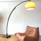 Wooden arc floor lamp circa 1970