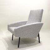 Reupholstered modernist armchair