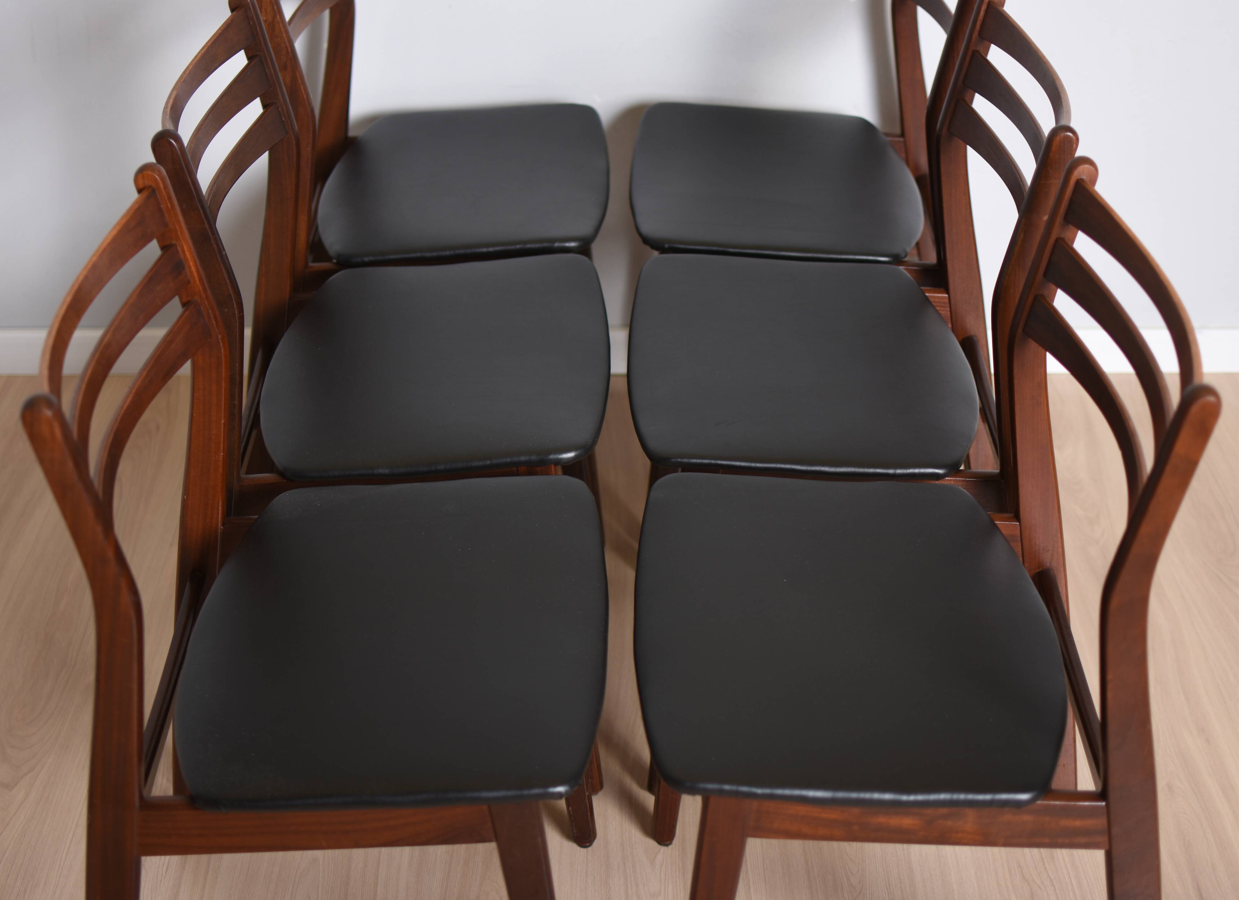 Set of 6 rosewood chairs, Denmark, 1960s
