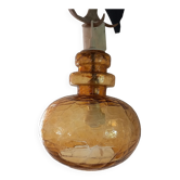 Vintage molded glass pendant light