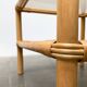 Vintage bamboo and glass side tables, 1970s, set of 2