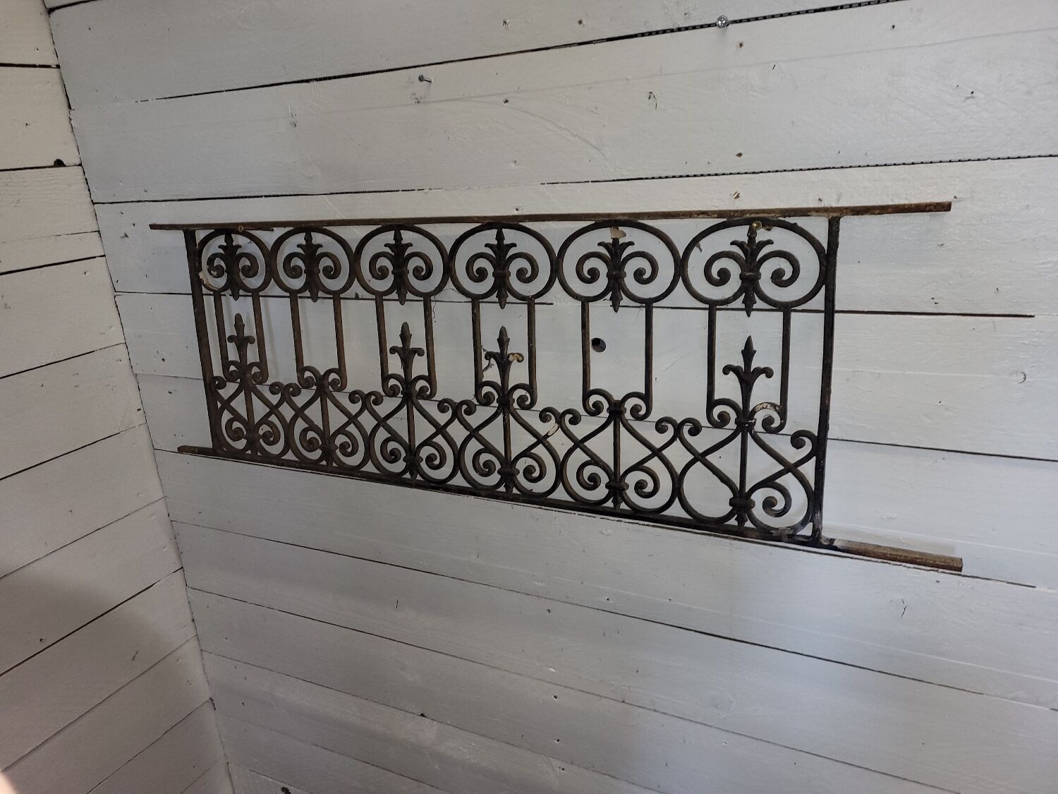Old cast iron balcony box