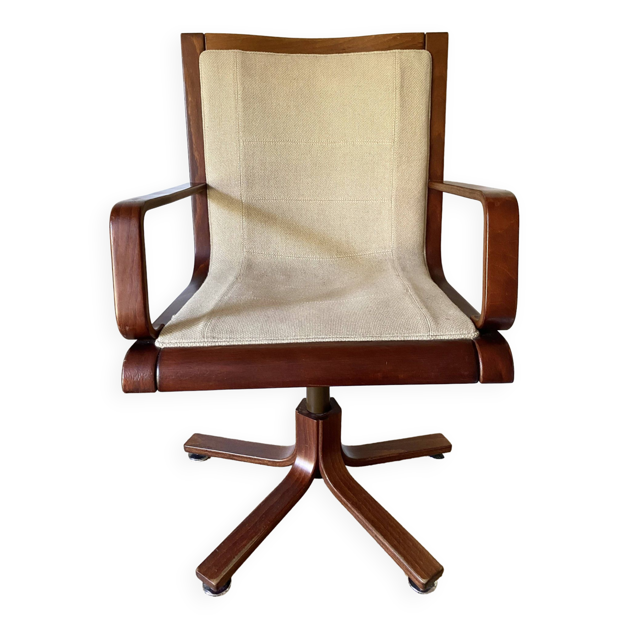 Fauteuil scandinave pivotant vintage