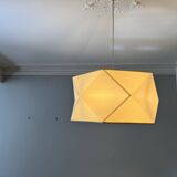 Vintage gold and white canvas light fixture – minimalist style