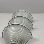 Set of 3 Egisto 28 Wall Lights by Angelo Mangiarotti for Artemide 1985 Satin White Glass Lacquered Metal Post-Modern Design Collector's Item