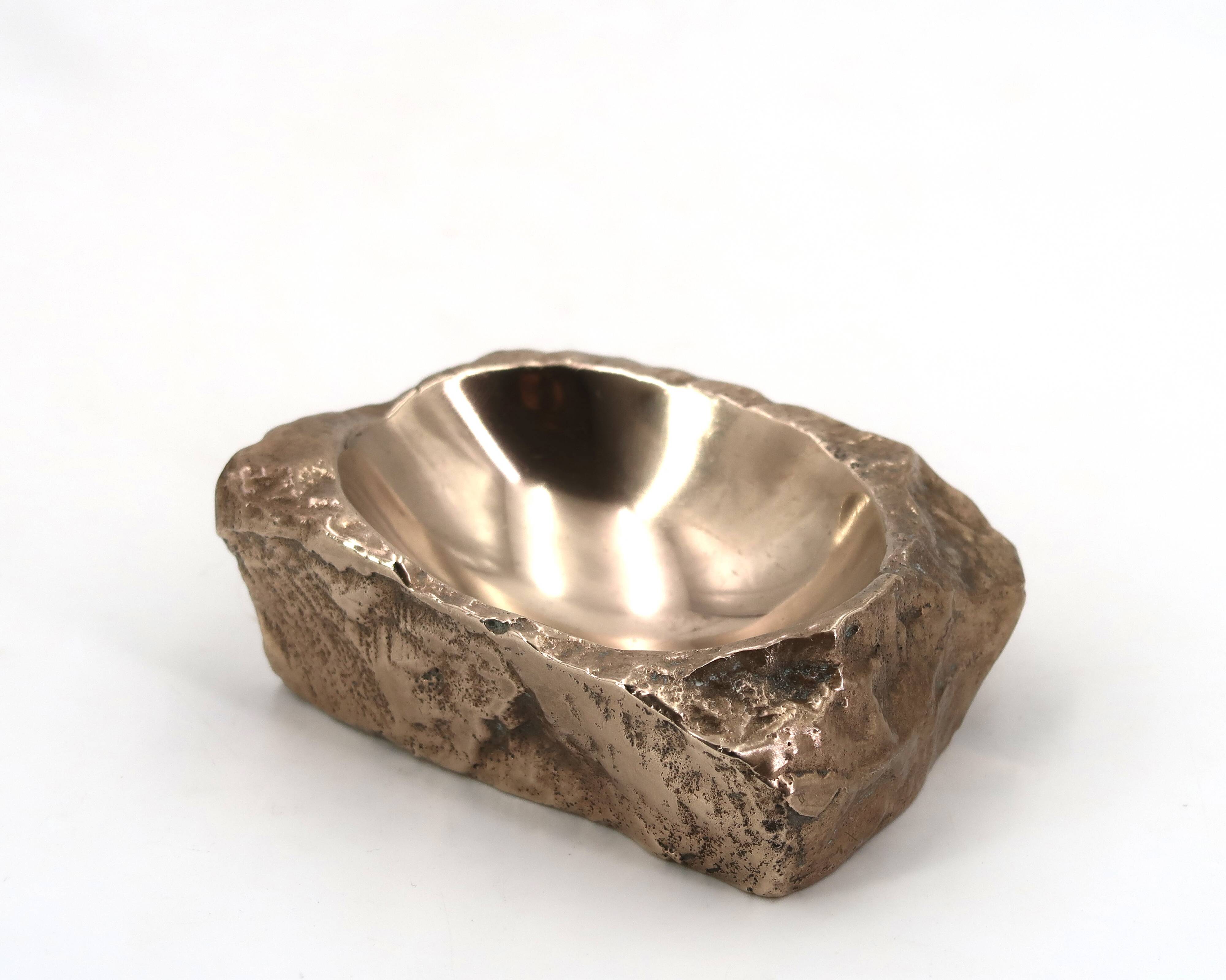 Bronze pocket tray or ashtray by Monique Gerber, 1970s.