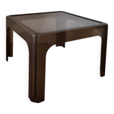 Tabble d'appoint Prisunic en plexiglas fumé