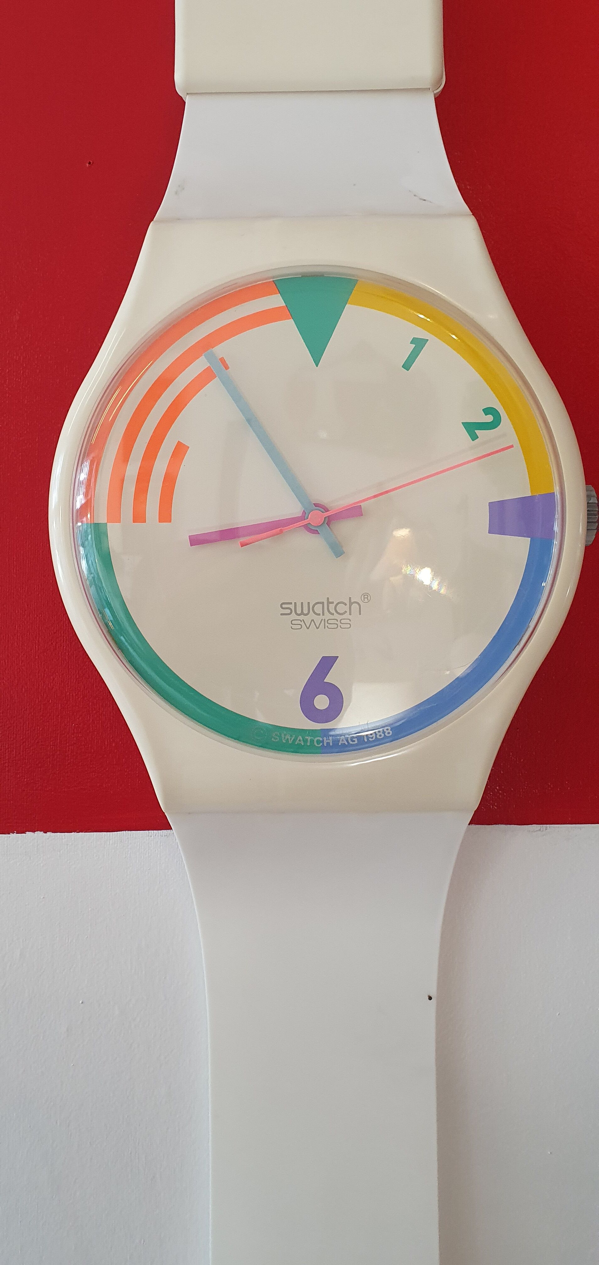 Pendule murale swatch géante des années 80 | Selency