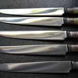 6 old table knives signed J Ott Coutellerie de Colmar