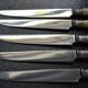 6 old table knives signed J Ott Coutellerie de Colmar