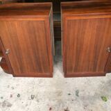 Pair of Art Deco bedside tables in Rio rosewood