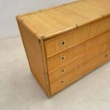 Commode en bambou & osier