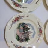 6 Small Dinner Plates Diameter 21 Cm Sarreguemines Obernai Loux