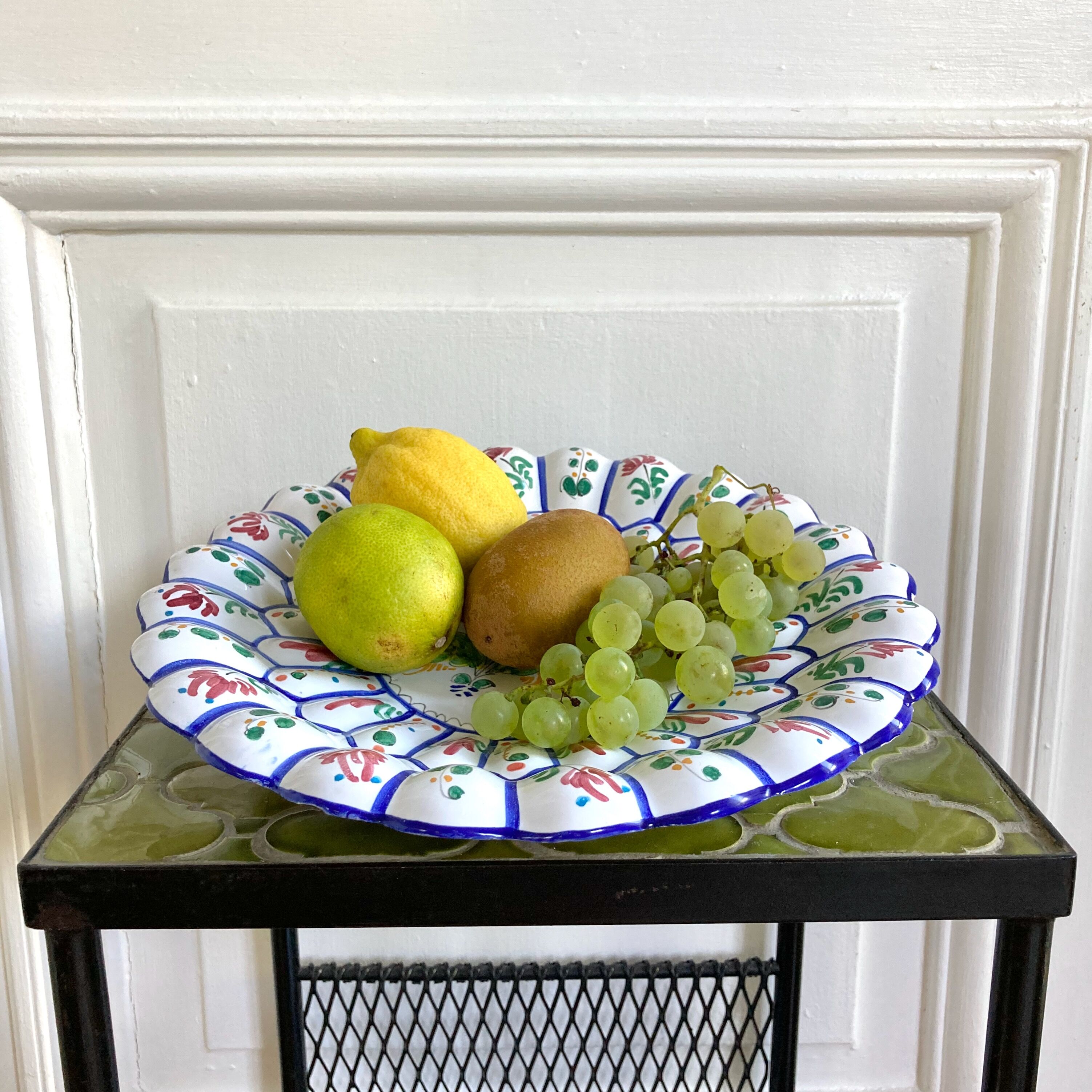 Plat coupe céramique décorative vintage