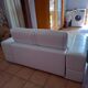 White leather sofa