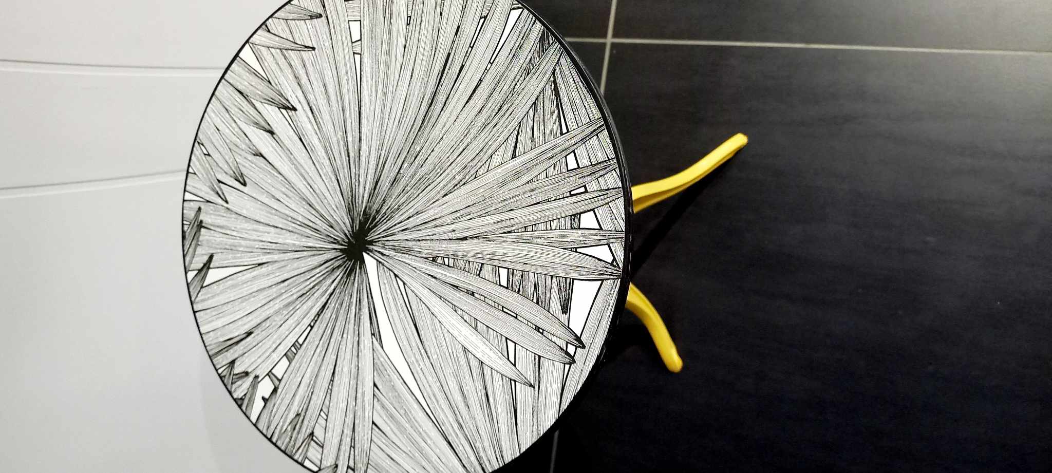 Old revamped tripod pedestal table