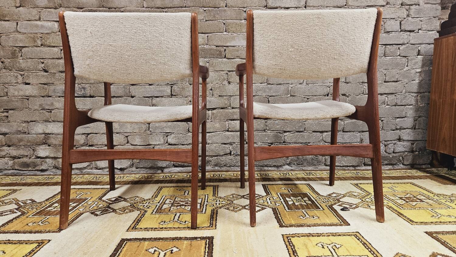 Pair of Scandinavian teak armchairs by Kurt Østervig, Denmark 1960