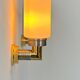 Pair of vintage sconces, opaline brass and steel, Germany 1970