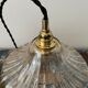 Vintage suspension lamp in electrified amber glass to nine