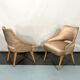 Italian Mid-Century bedroom chairs from 50s. Set of two