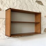 Vintage teak wall bookcase