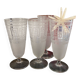 Lot de 4 verres anciens gravés Art Déco