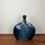 Blue ceramic lamp base, shaded petroleum blue effect, 1960